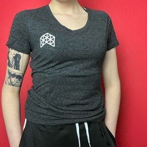 Grey V neck tee 🩶🤍​​​​​​​​​​​​​​​​​